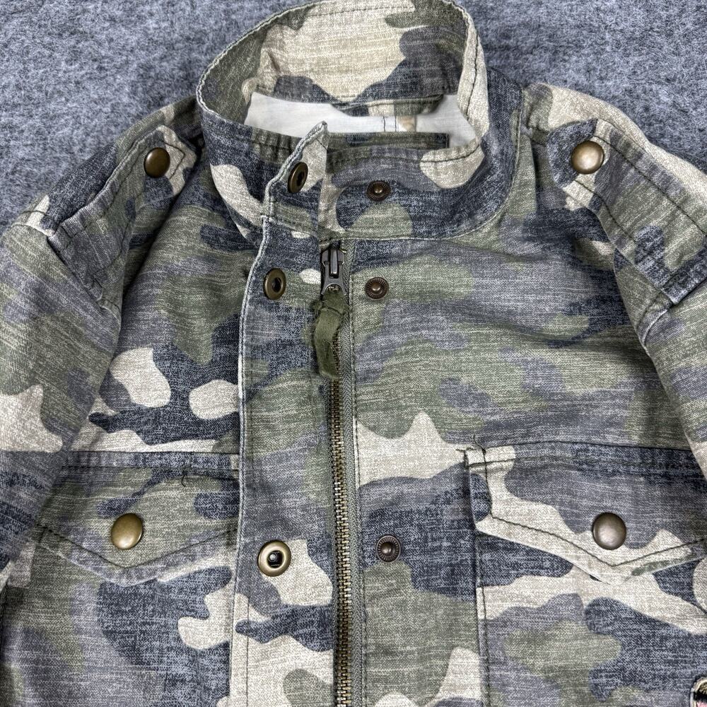 GAP Jacket Women XS Green Camo Butterfly Utility Military Grunge - Picture 10 of 16